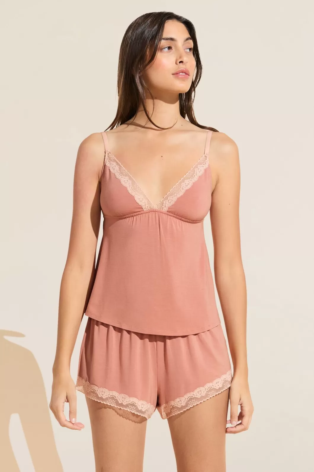 Eberjey Flora Tencel Modal Cami & Short Pj Set- Lingerie