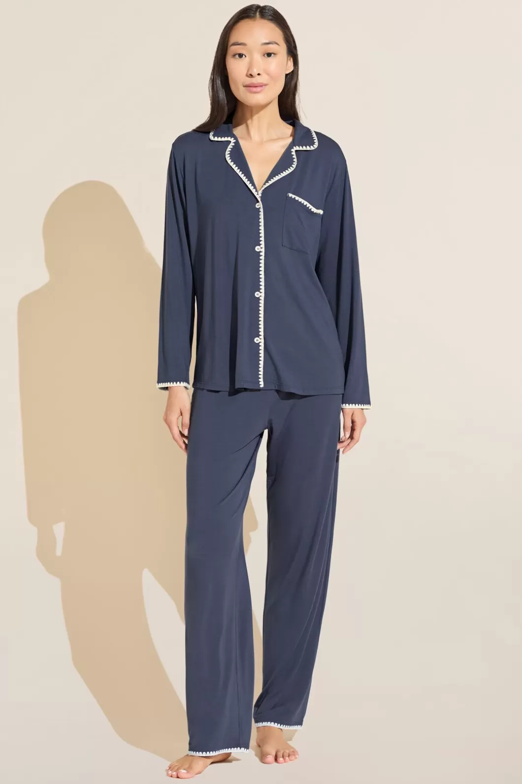 Eberjey Frida Tencel Modal Long Pj Set- Pajamas