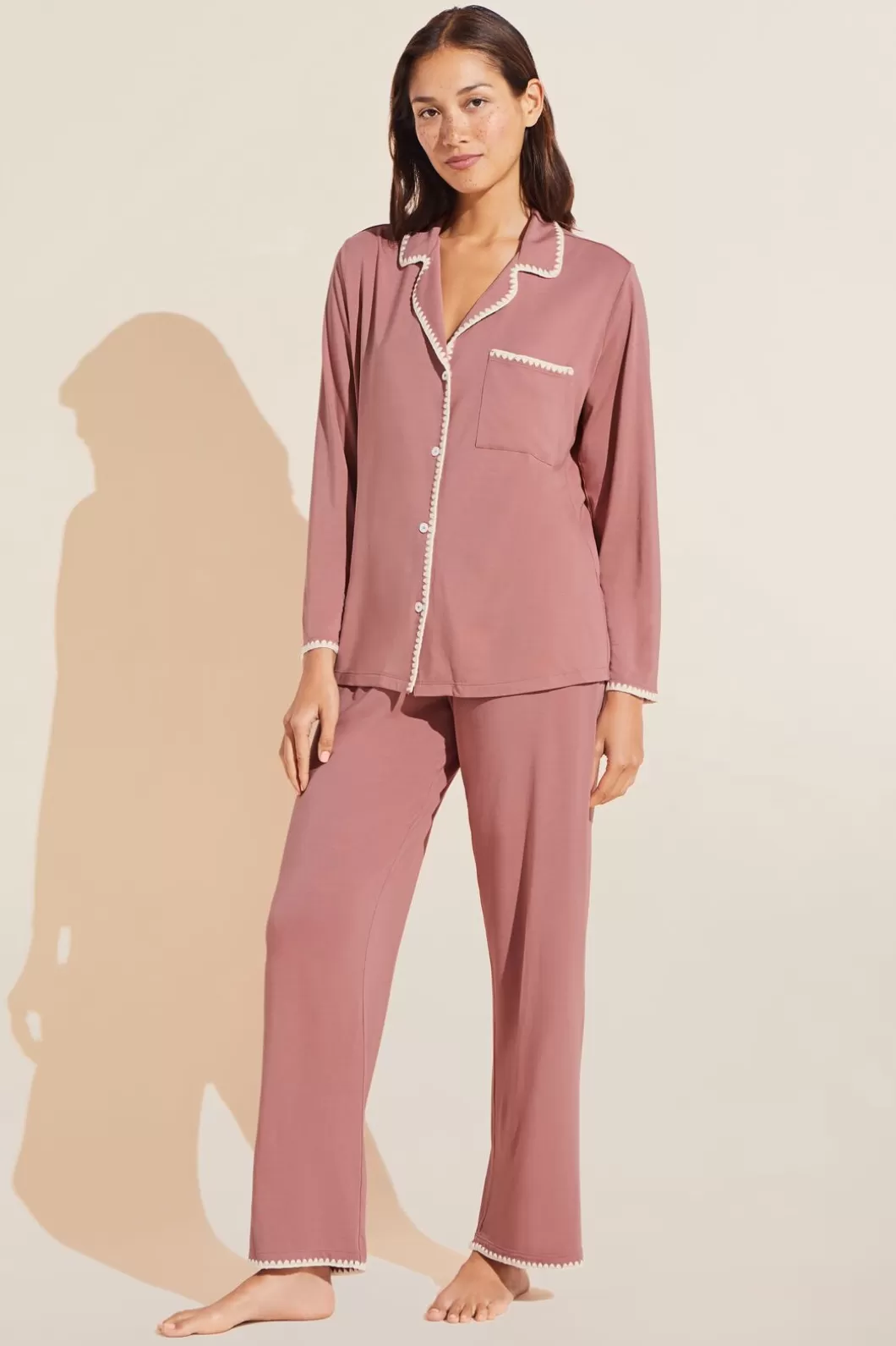 Eberjey Frida Tencel Modal Long Pj Set- Pajamas