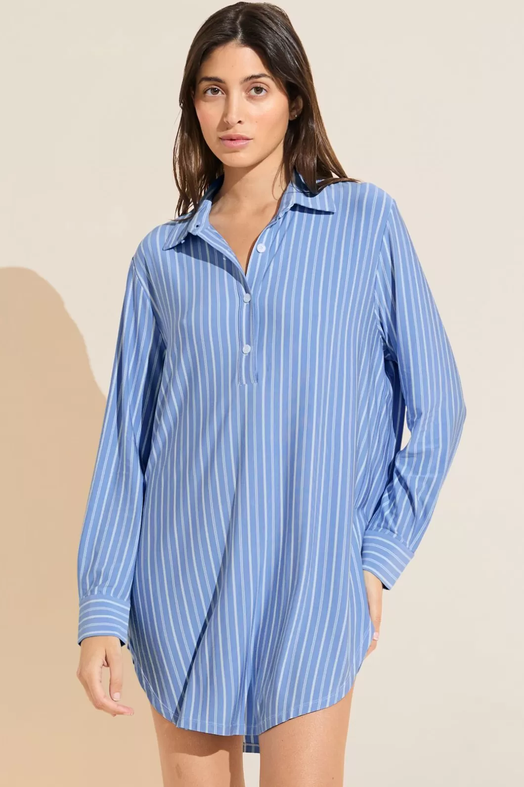 Eberjey Gisele Printed Tencel Modal Boyfriend Sleepshirt- Pajamas