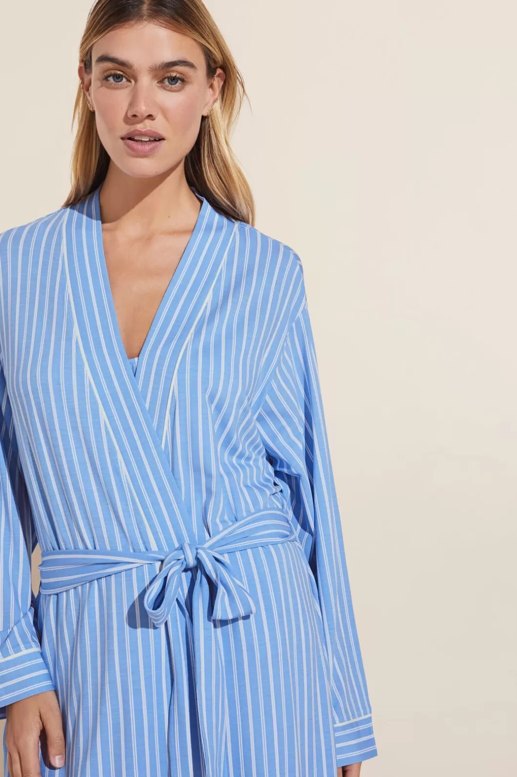 Eberjey Gisele Printed Tencel Modal Long Robe- Robes