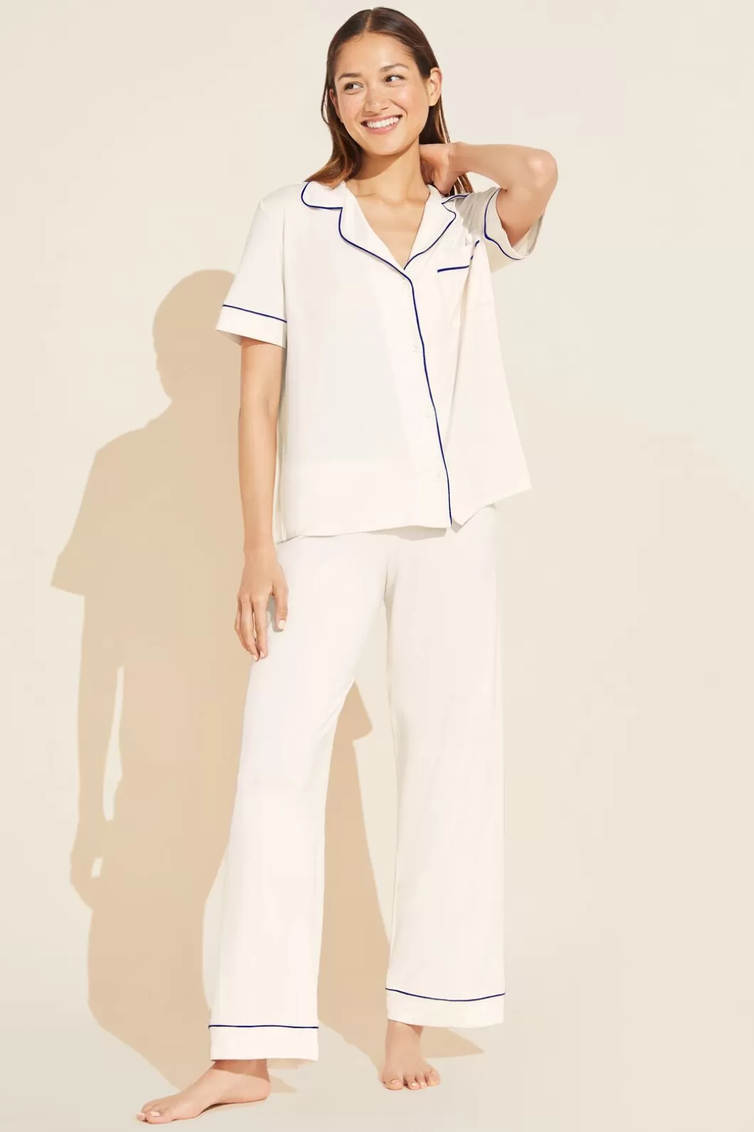 Eberjey Gisele Short Sleeve & Pant Pj Set- Pajamas