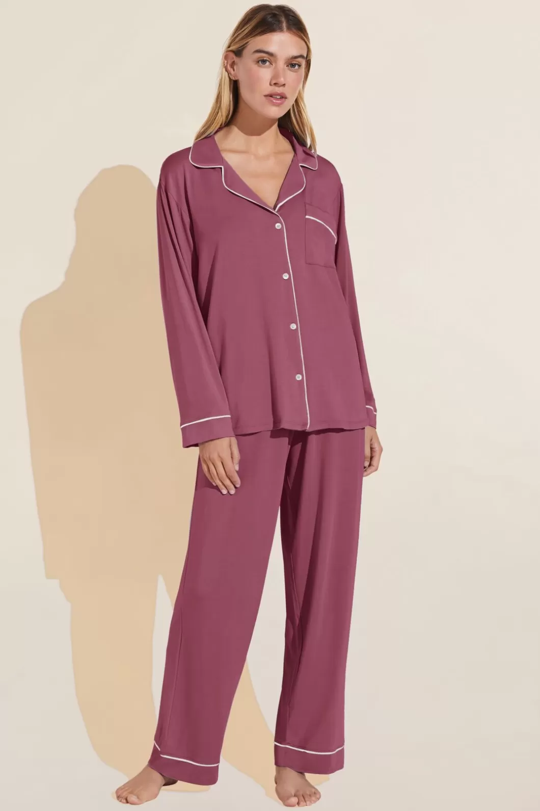 Eberjey Gisele Tencel Modal Long Pj Set- Pajamas