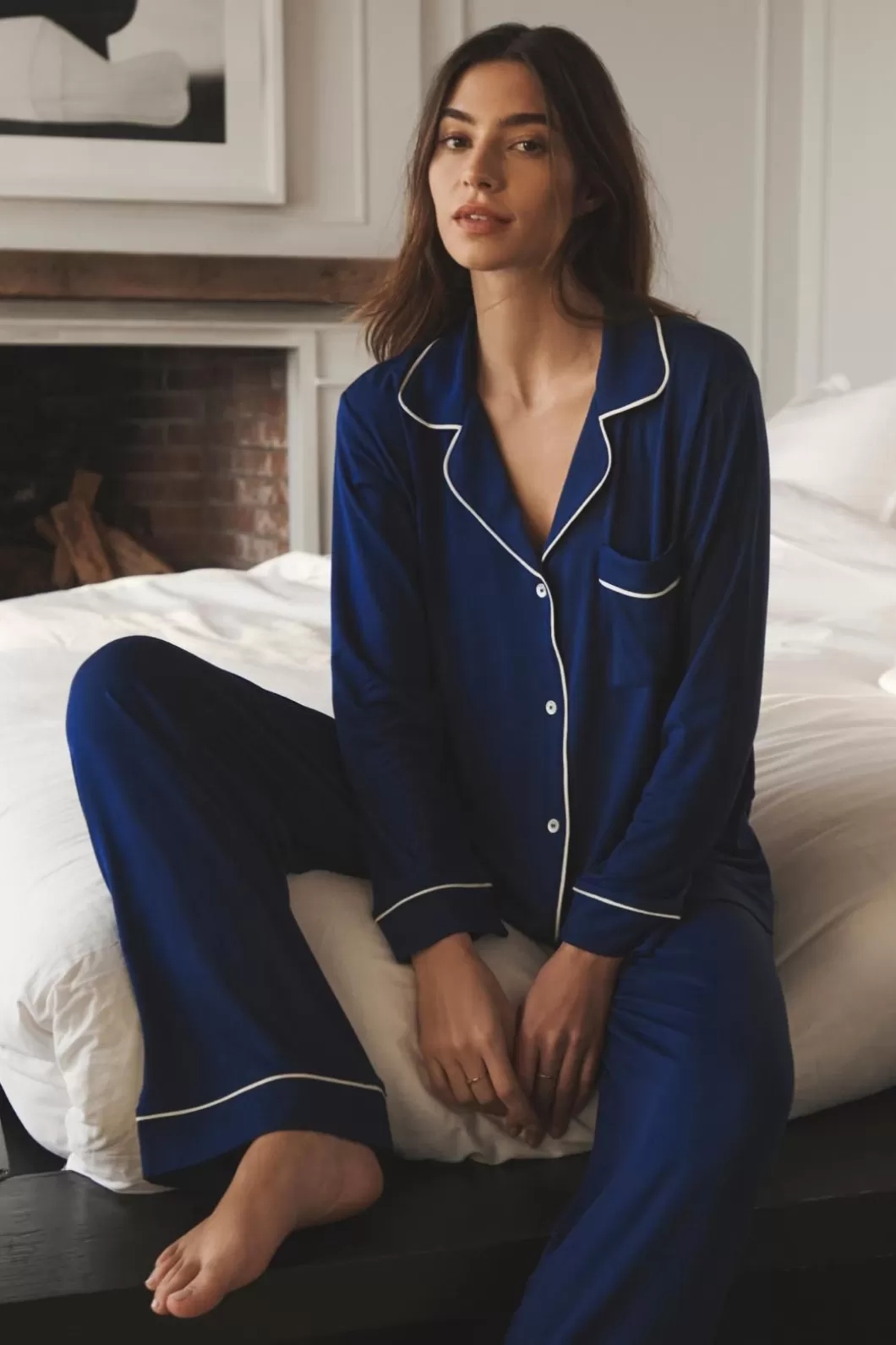 Eberjey Gisele Tencel Modal Long Pj Set- Pajamas