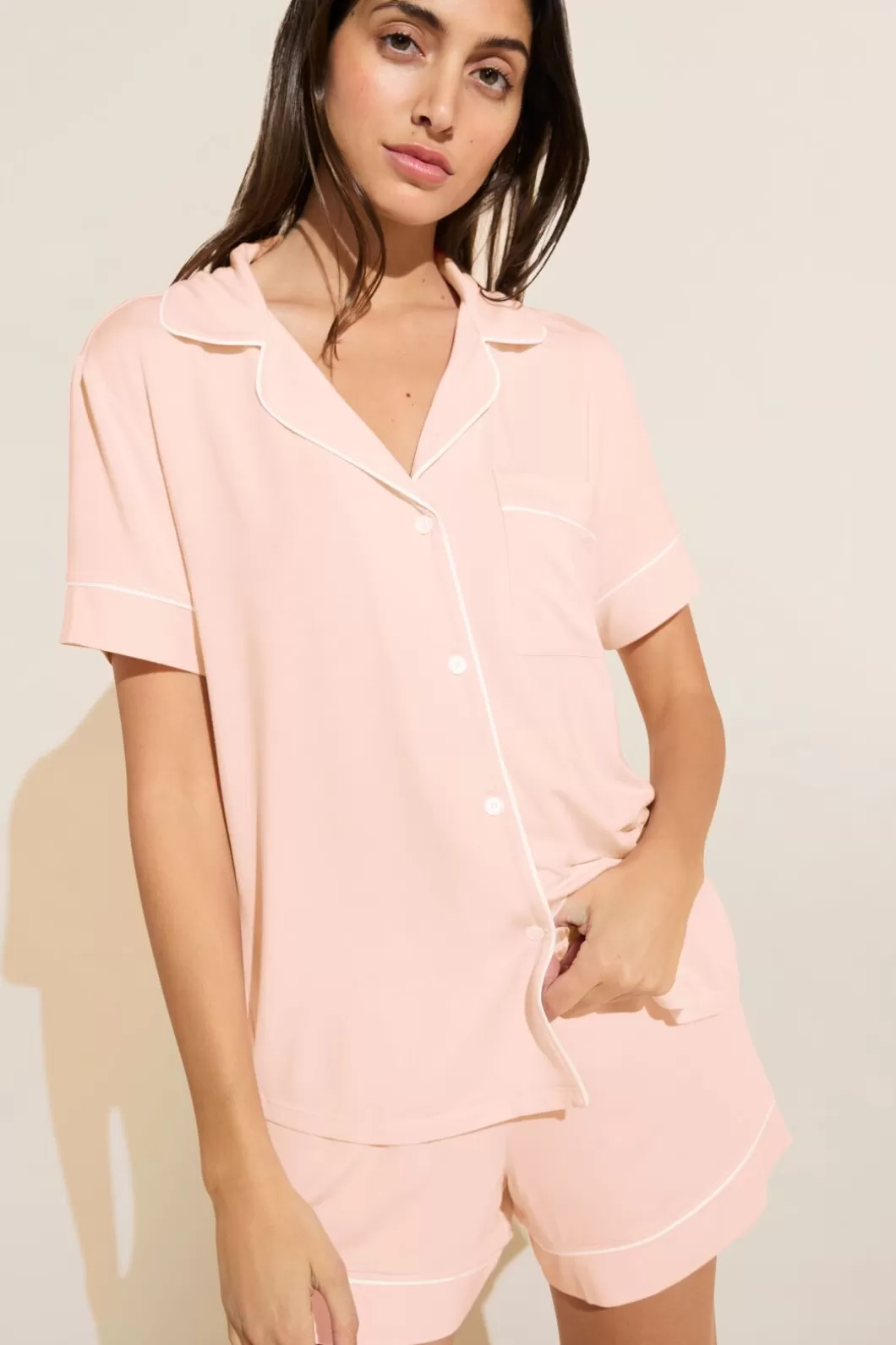 Eberjey Gisele Tencel Modal Relaxed Short Pj Set- Pajamas