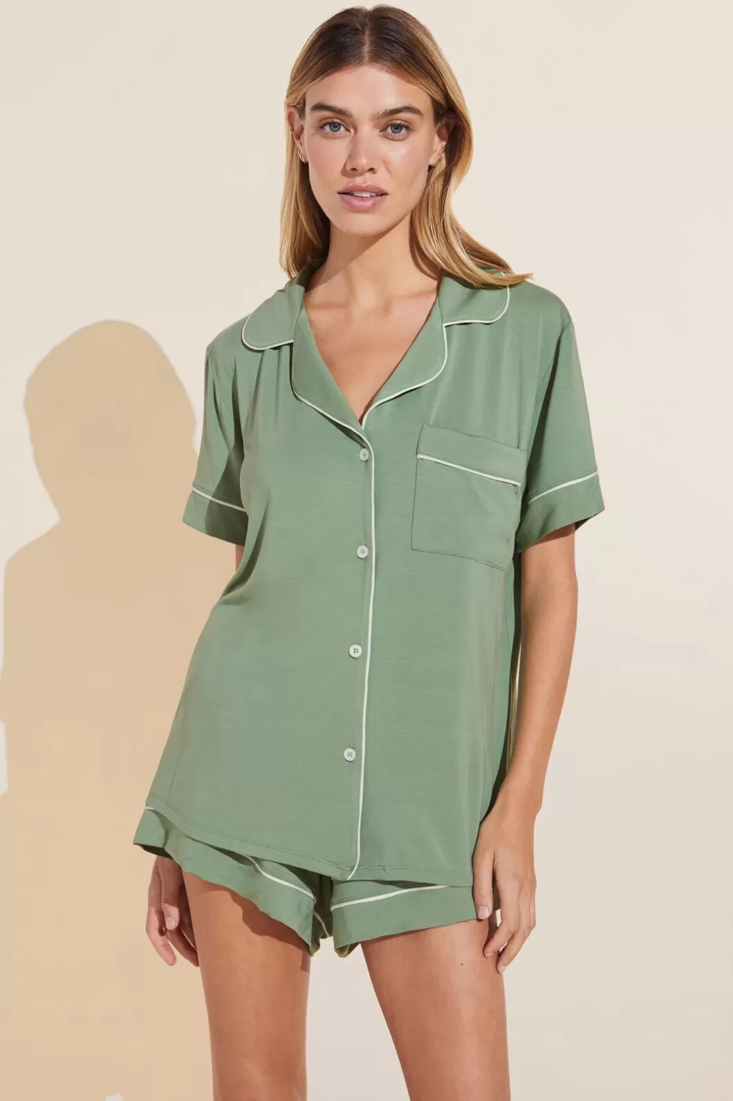 Eberjey Gisele Tencel Modal Relaxed Short Pj Set- Pajamas