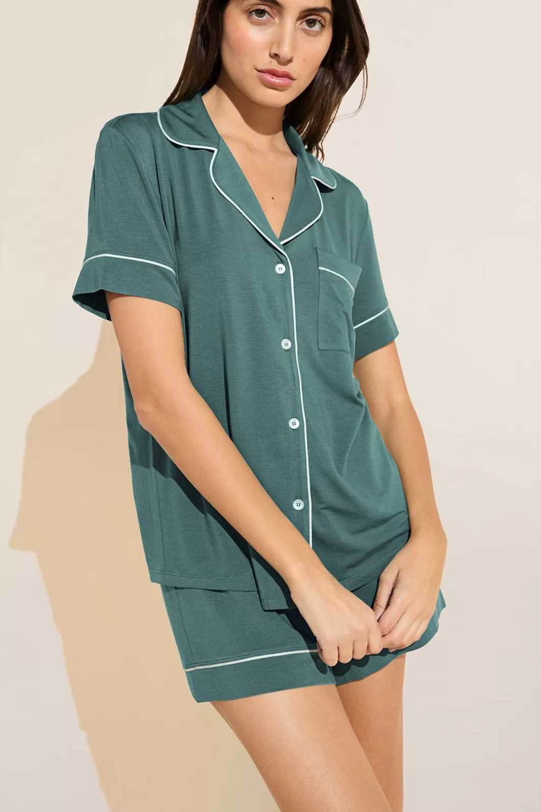 Eberjey Gisele Tencel Modal Relaxed Short Pj Set- Pajamas