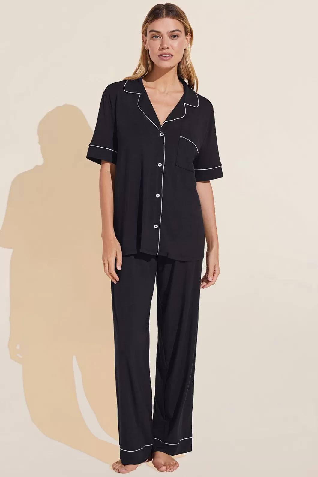 Eberjey Gisele Tencel Modal Short Sleeve & Pant Pj Set- Pajamas