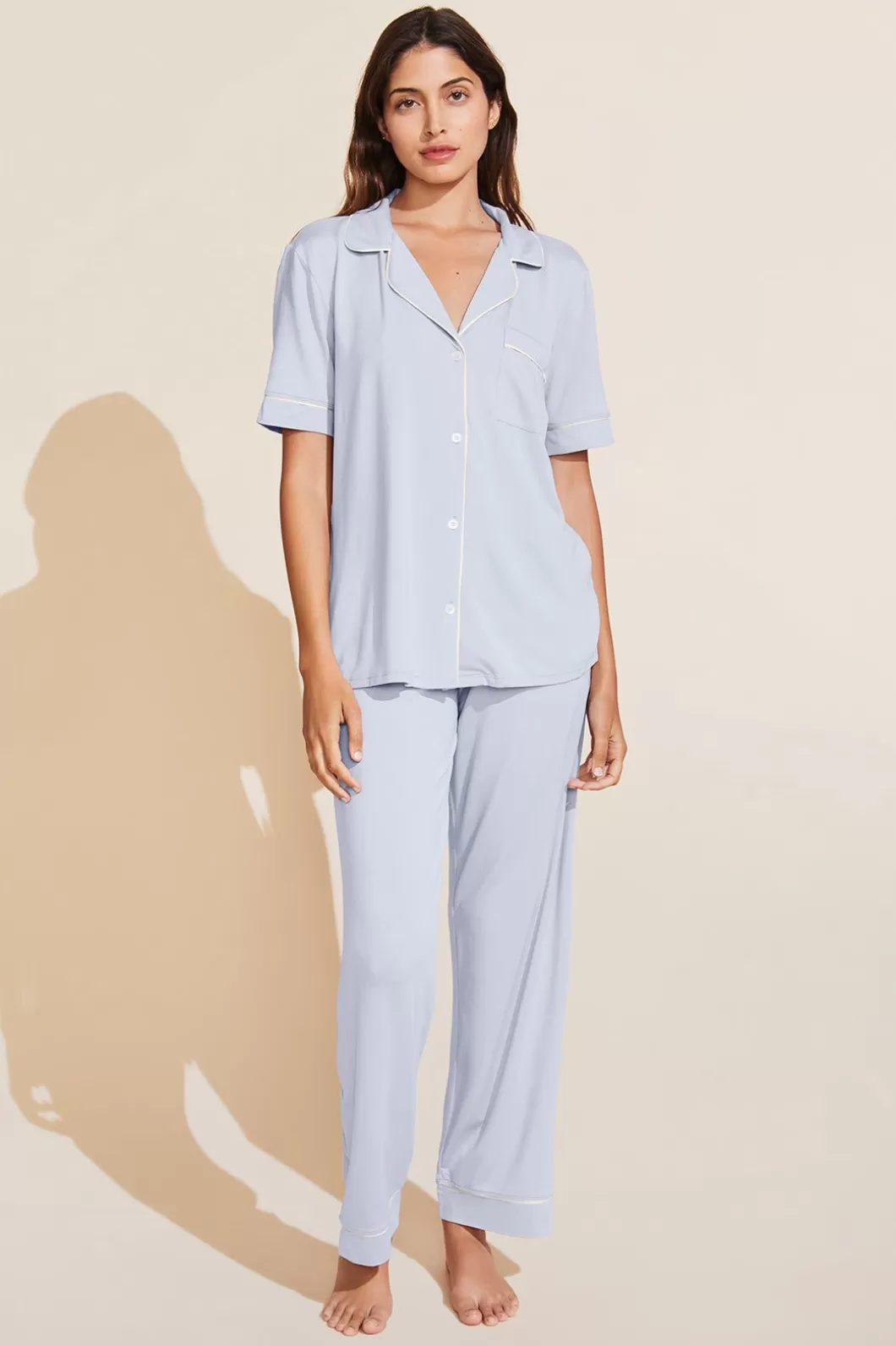 Eberjey Gisele Tencel Modal Short Sleeve & Pant Pj Set- Pajamas