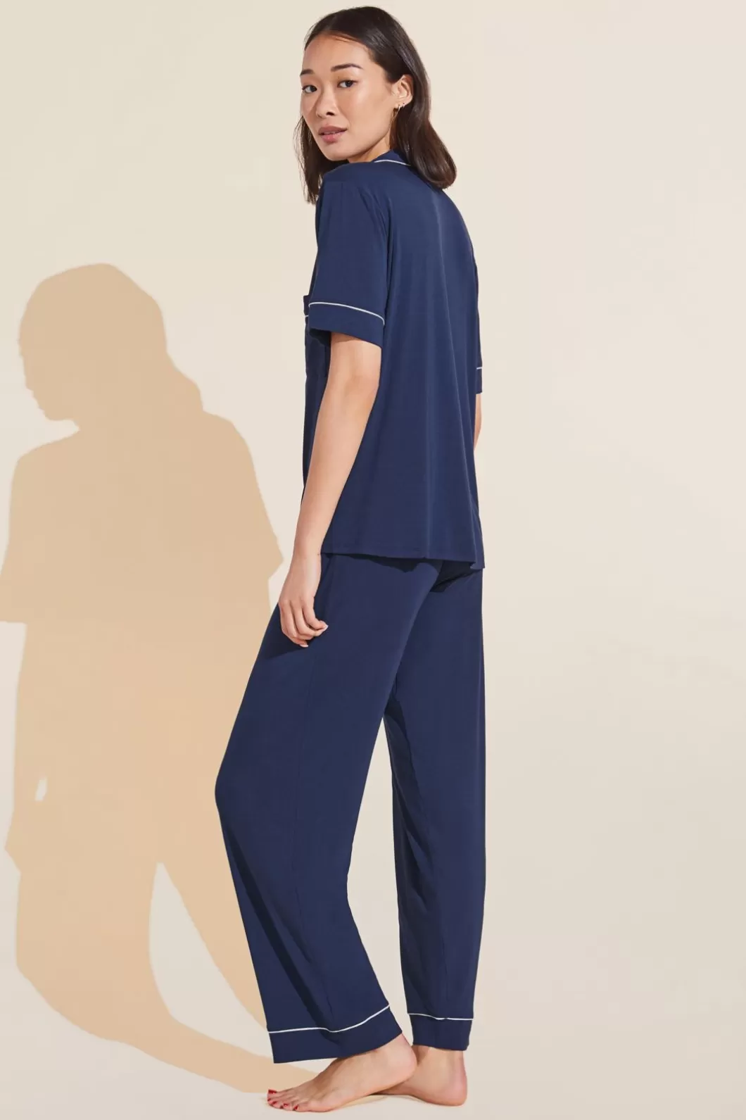 Eberjey Gisele Tencel Modal Short Sleeve & Pant Pj Set- Pajamas