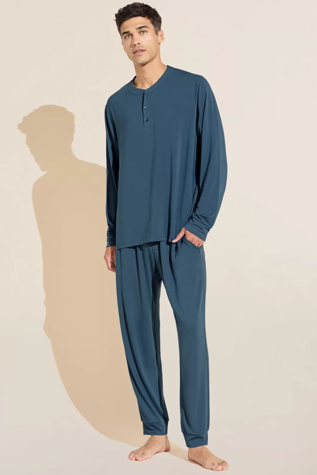 Eberjey Henry Tencel Modal Long Pj Set- Pajamas