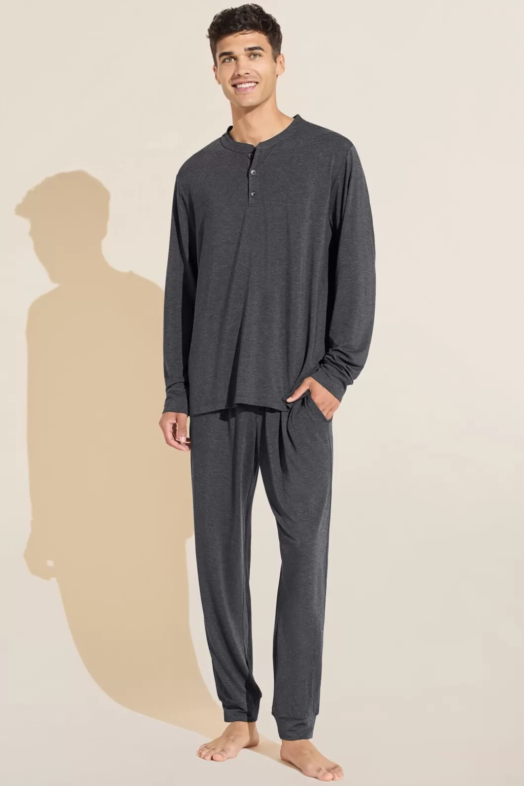 Eberjey Henry Tencel Modal Long Pj Set- Pajamas