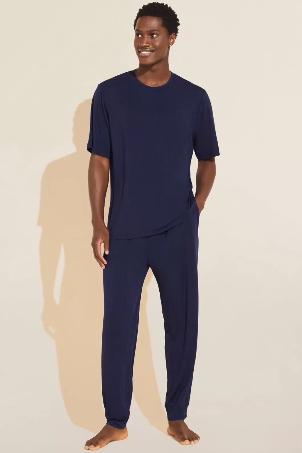 Eberjey Henry Tencel Modal Short Sleeve & Pant Pj Set- Pajamas