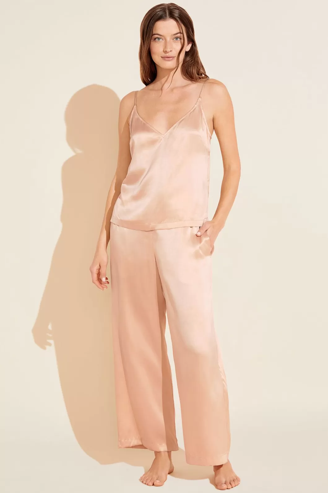 Eberjey Inez Washable Silk Cami & Pant Pj Set- Washable Silk