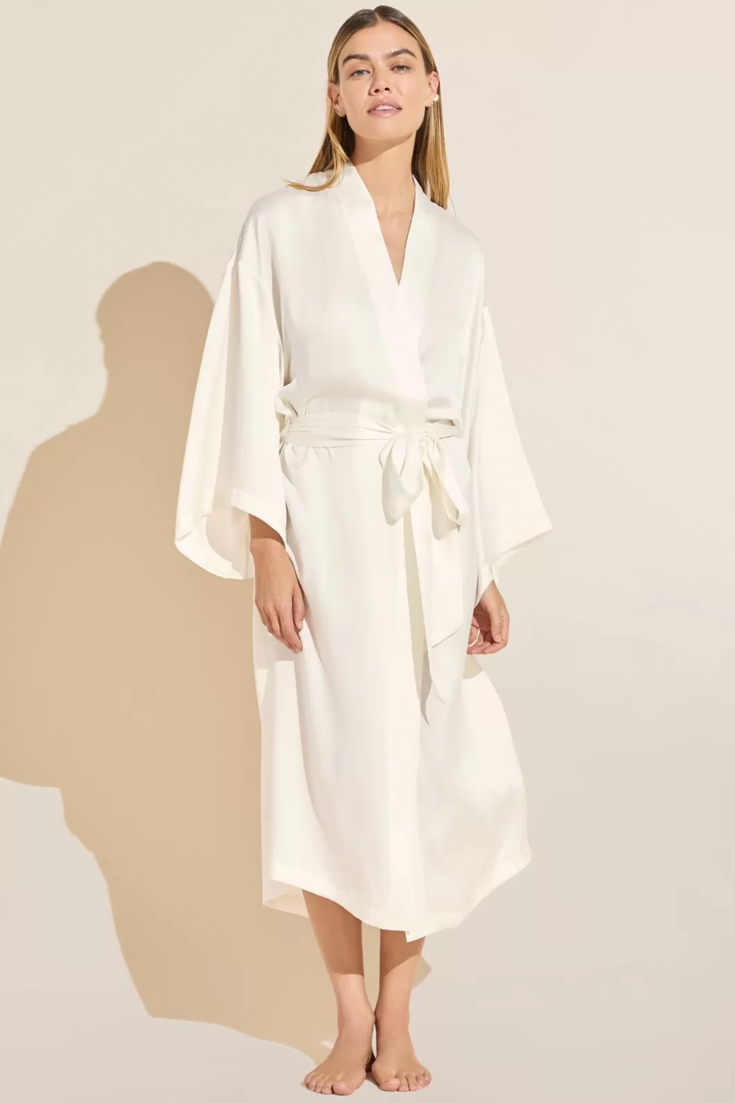 Eberjey Inez Washable Silk Robe- Pajamas