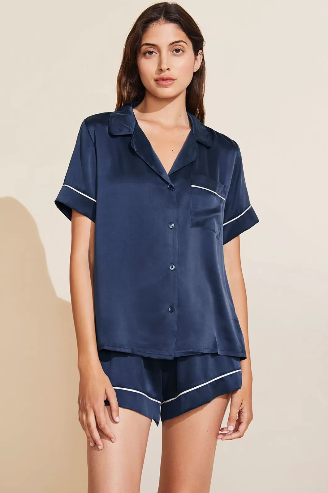 Eberjey Inez Washable Silk Short Pj Set- Pajamas