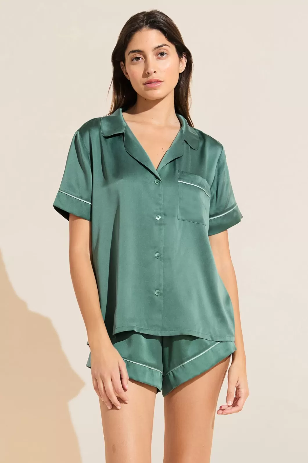 Eberjey Inez Washable Silk Short Pj Set- Pajamas