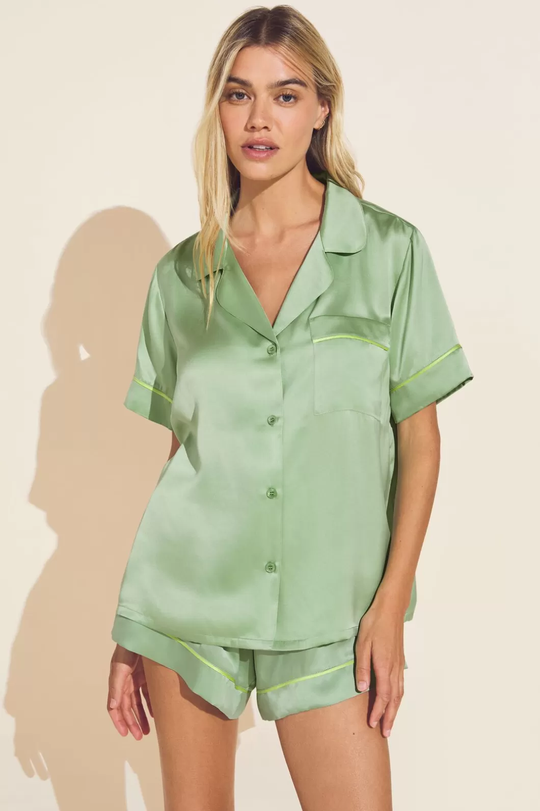 Eberjey Inez Washable Silk Short Pj Set- Washable Silk