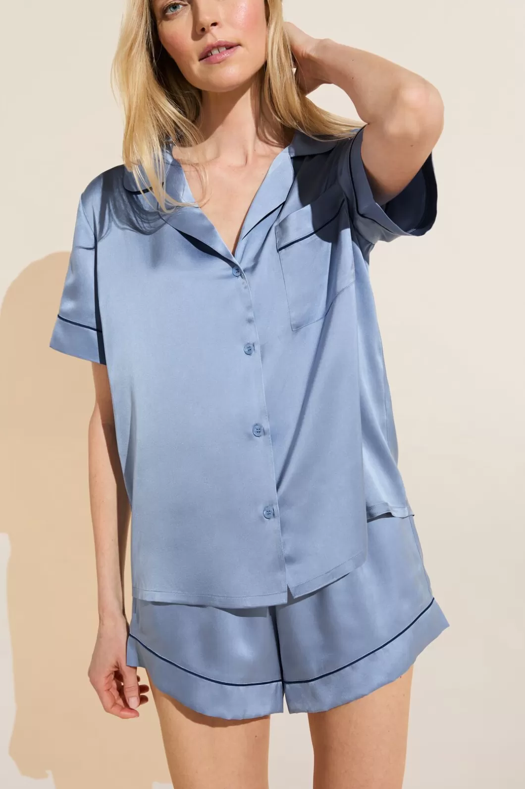 Eberjey Inez Washable Silk Short Pj Set- Pajamas