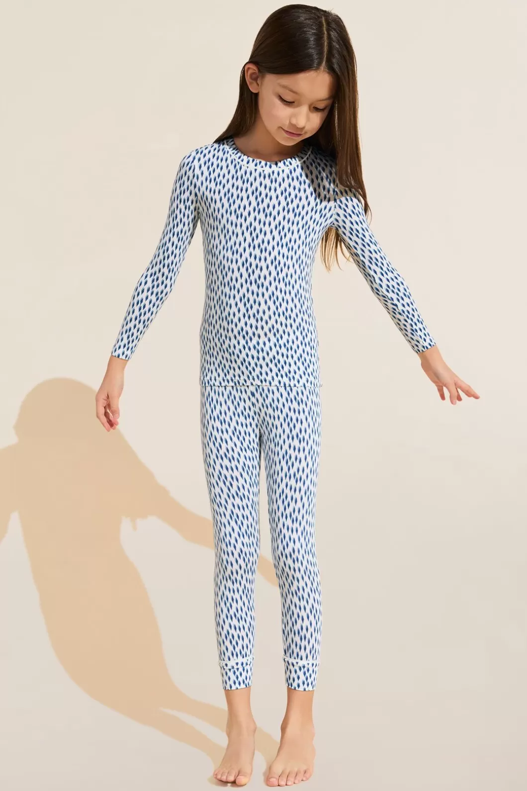 Eberjey Kids Printed Tencel Modal Unisex Long Pj Set- Pajamas