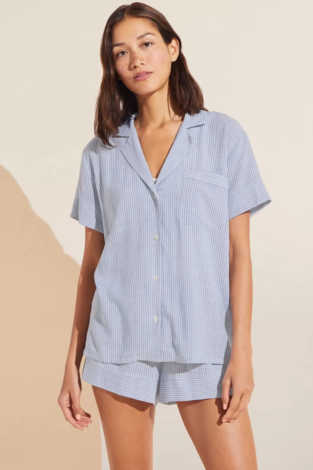 Eberjey Nautico Shortie Short Pj Set- Pajamas