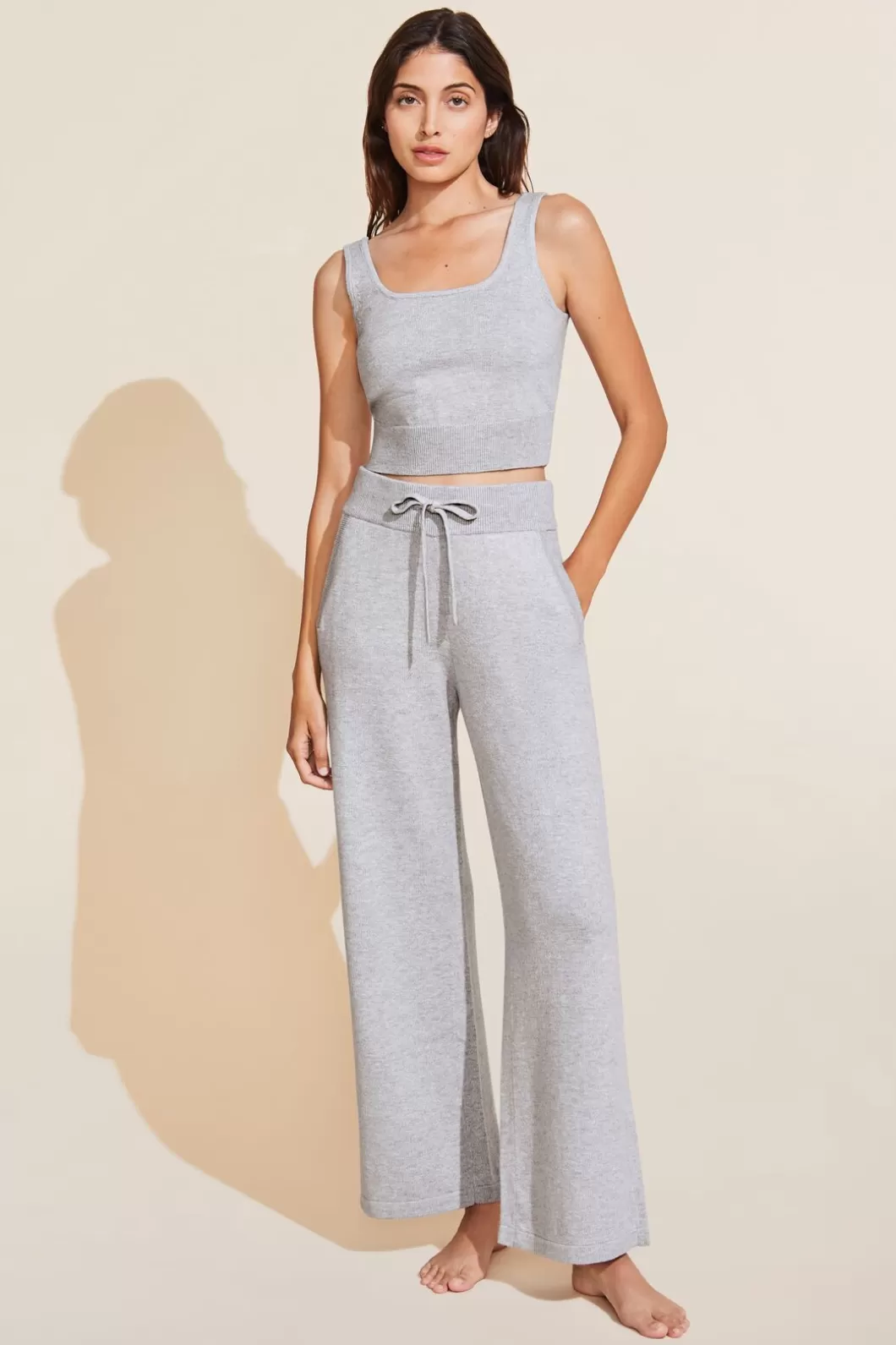 Eberjey Recycled Sweater Cropped Tank- Loungewear