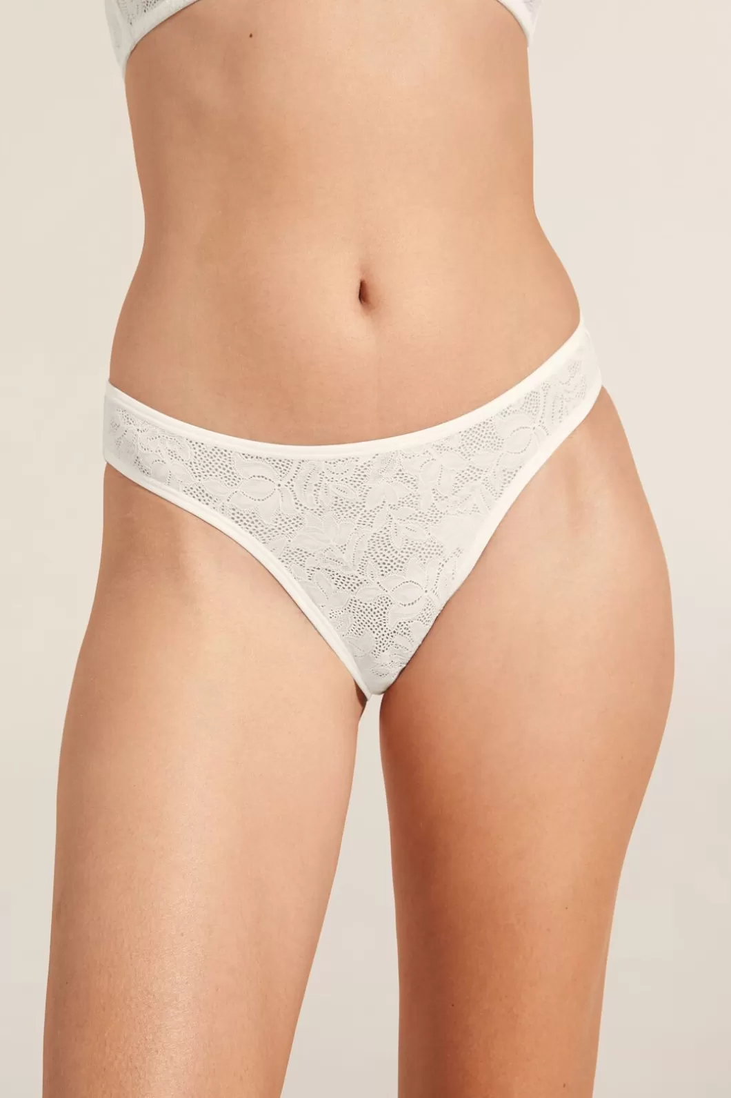 Eberjey Soft Stretch Recycled Lace High Leg Brief- Lingerie