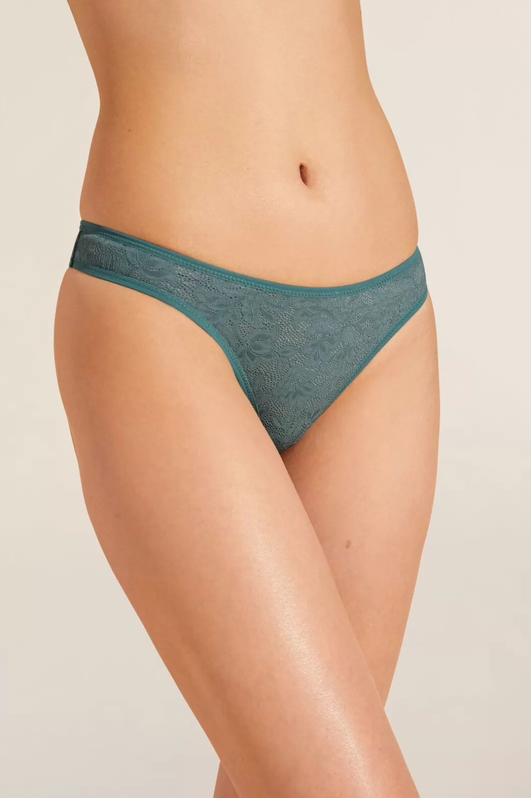 Eberjey Soft Stretch Recycled Lace Thong- Lingerie