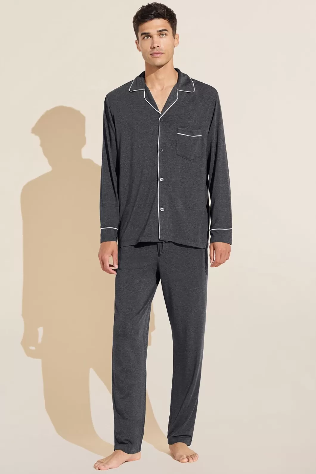 Eberjey William Tencel Modal Long Pj Set- Pajamas